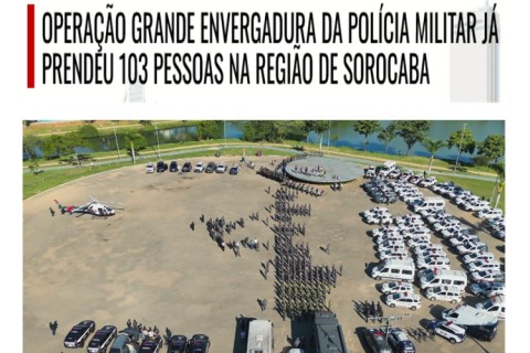 Operação Grande Envergadura já registra 103 prisões e apreensão de 205 kg de drogas em 78 cidades da região de Sorocaba.
