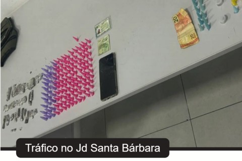 Polícia Militar prende suspeitos de tráfico em praça do Jd. Santa Bárbara e denúncias apontam atuação de rede ligada ao crime organizado