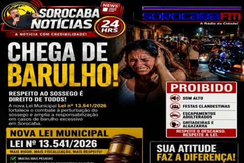 Lei do Barulho endurece regras em Sorocaba e amplia responsabilidade de proprietários por infrações cometidas por inquilinos